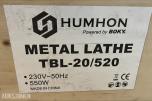 TOLLAUKSJON: BOKY HUMHON metalldreiebenk TBL-20/520